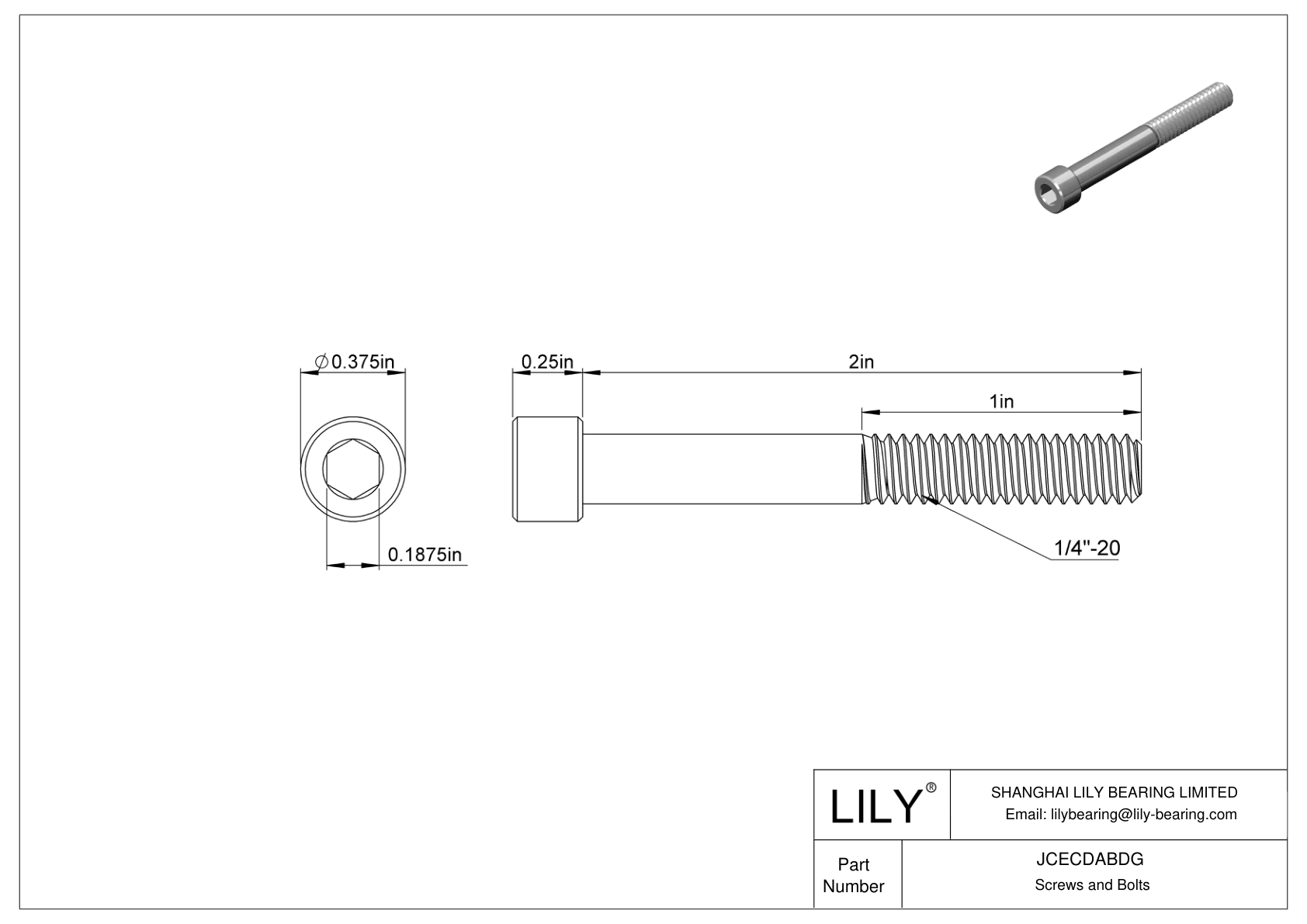 JCECDABDG High-Strength A286 Stainless Steel Socket Head Screws cad drawing