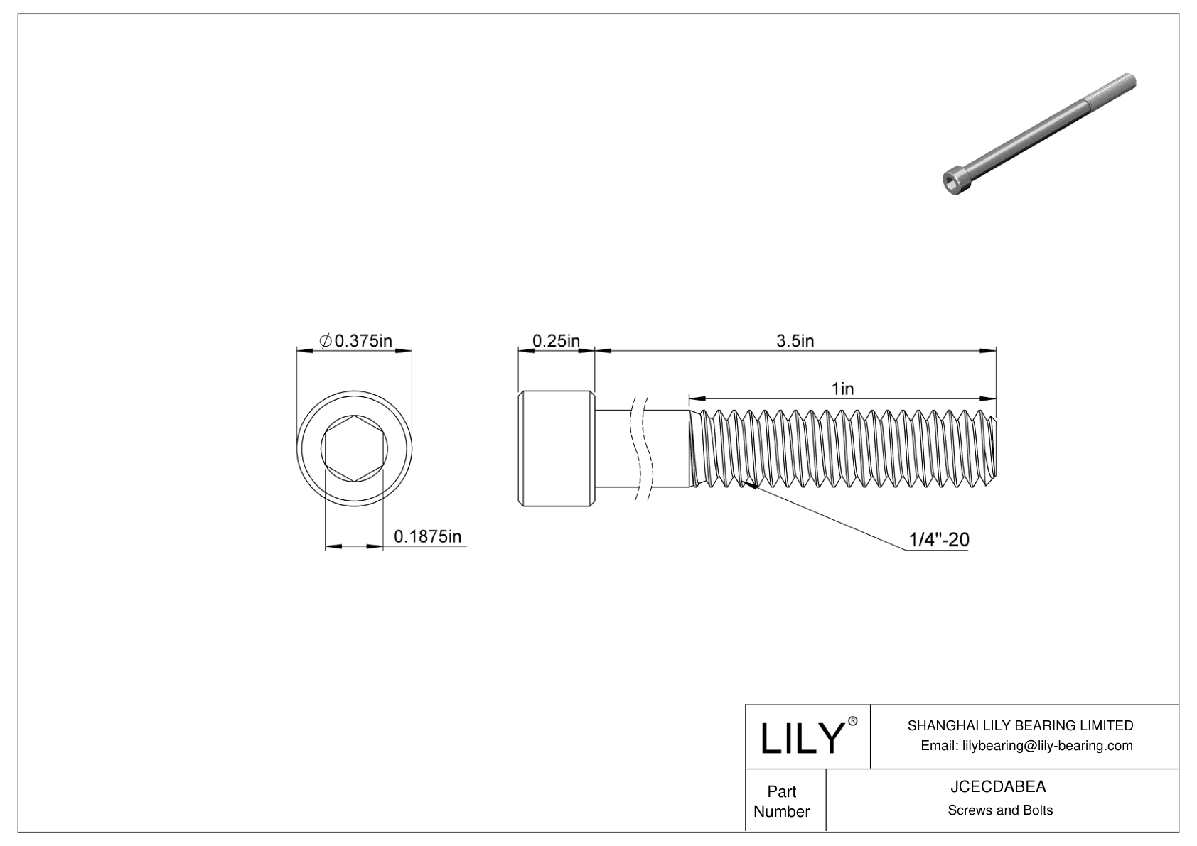 JCECDABEA 高强度 A286 不锈钢内六角螺钉 cad drawing