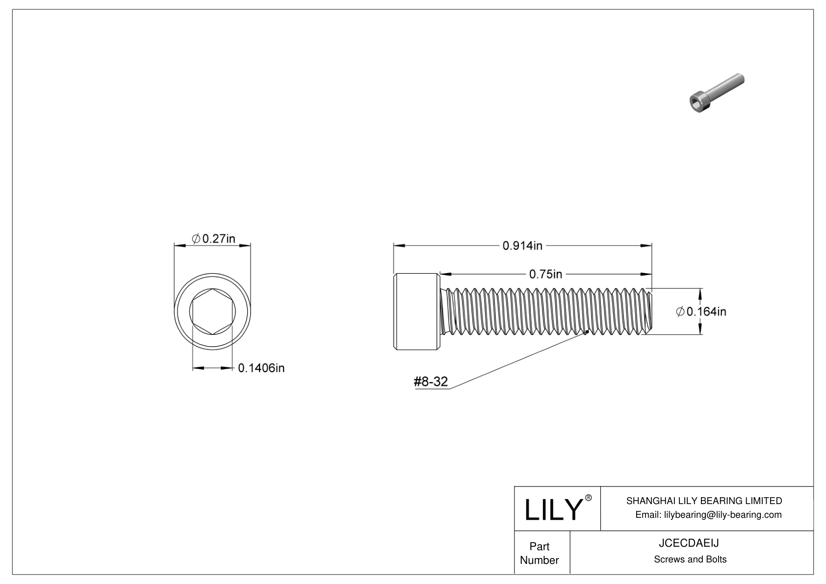 JCECDAEIJ Tornillos de cabeza cilíndrica de acero inoxidable A286 de alta resistencia cad drawing