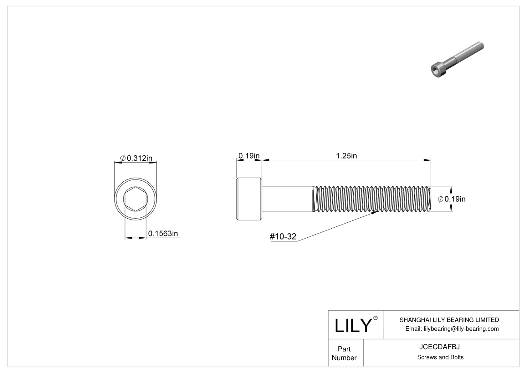 JCECDAFBJ 高强度 A286 不锈钢内六角螺钉 cad drawing