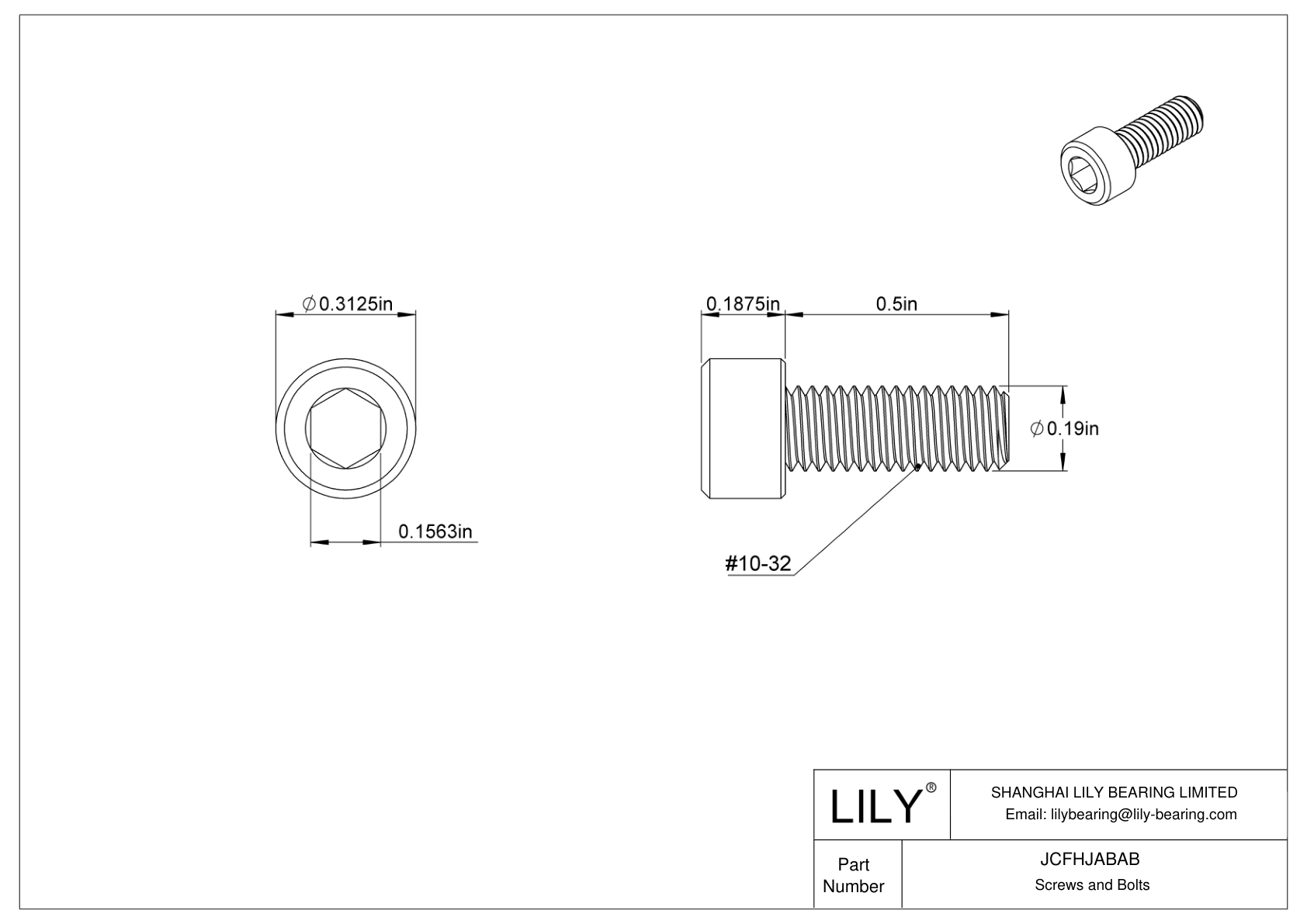 JCFHJABAB Tornillos de cabeza cilíndrica de acero aleado para altas temperaturas-Grado B7 cad drawing