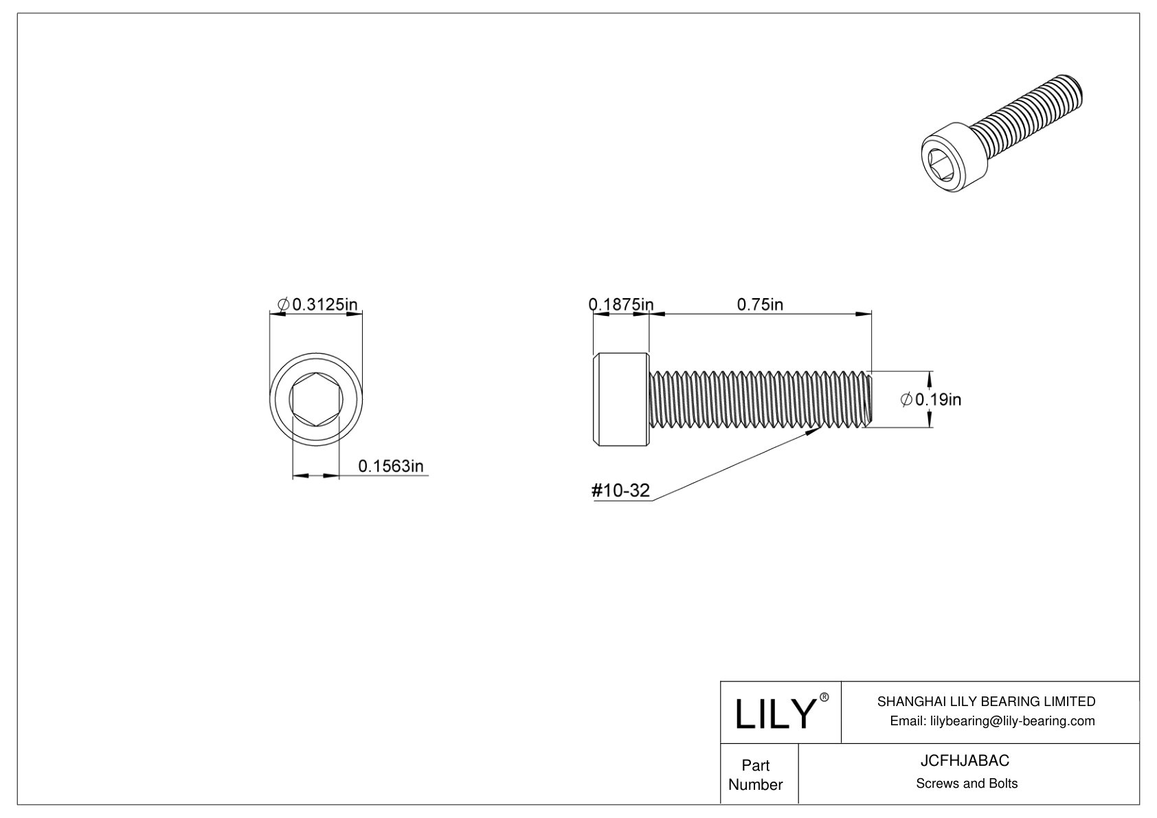 JCFHJABAC 高温合金钢内六角螺钉-B7 级 cad drawing