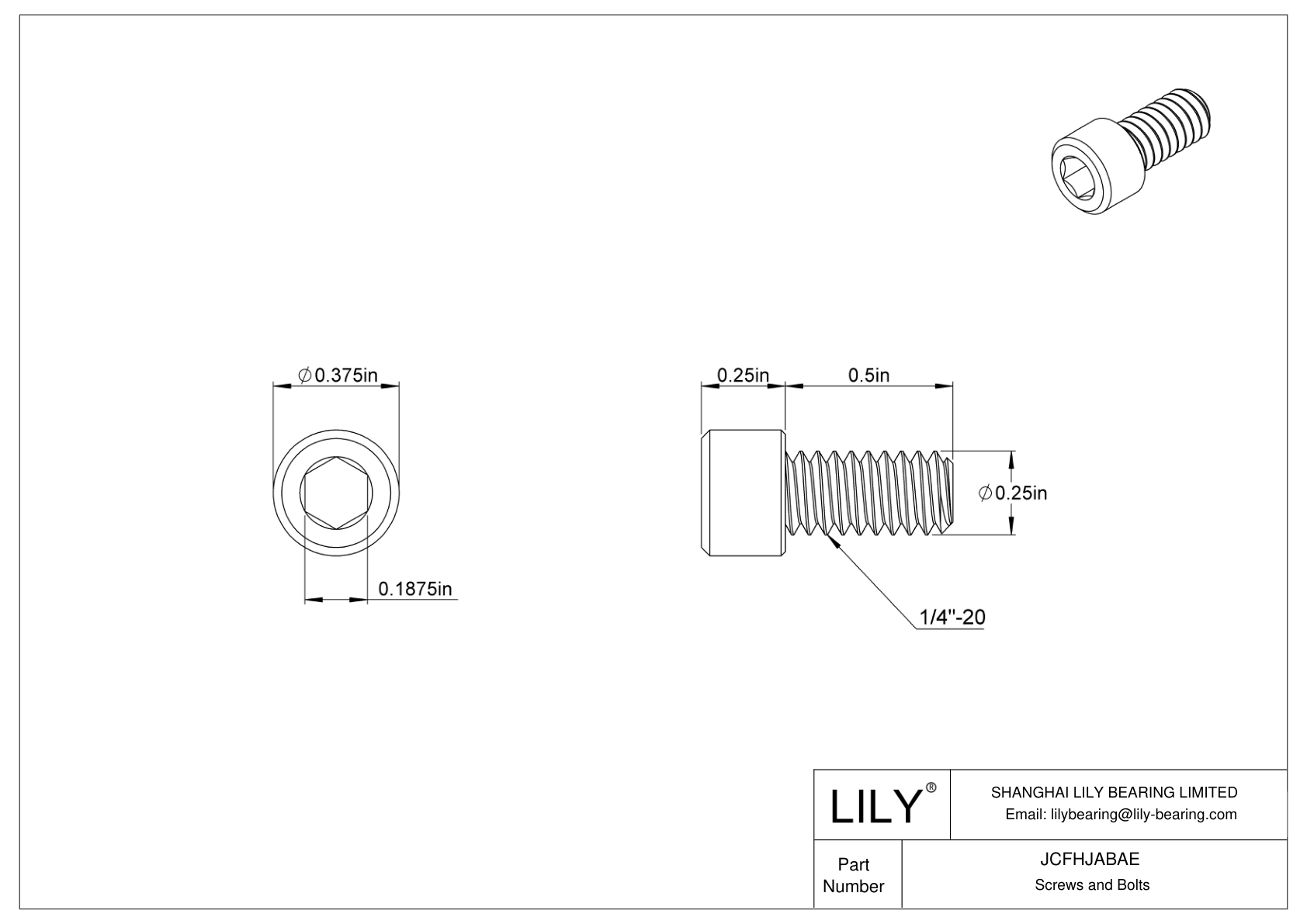 JCFHJABAE 高温合金钢内六角螺钉-B7 级 cad drawing