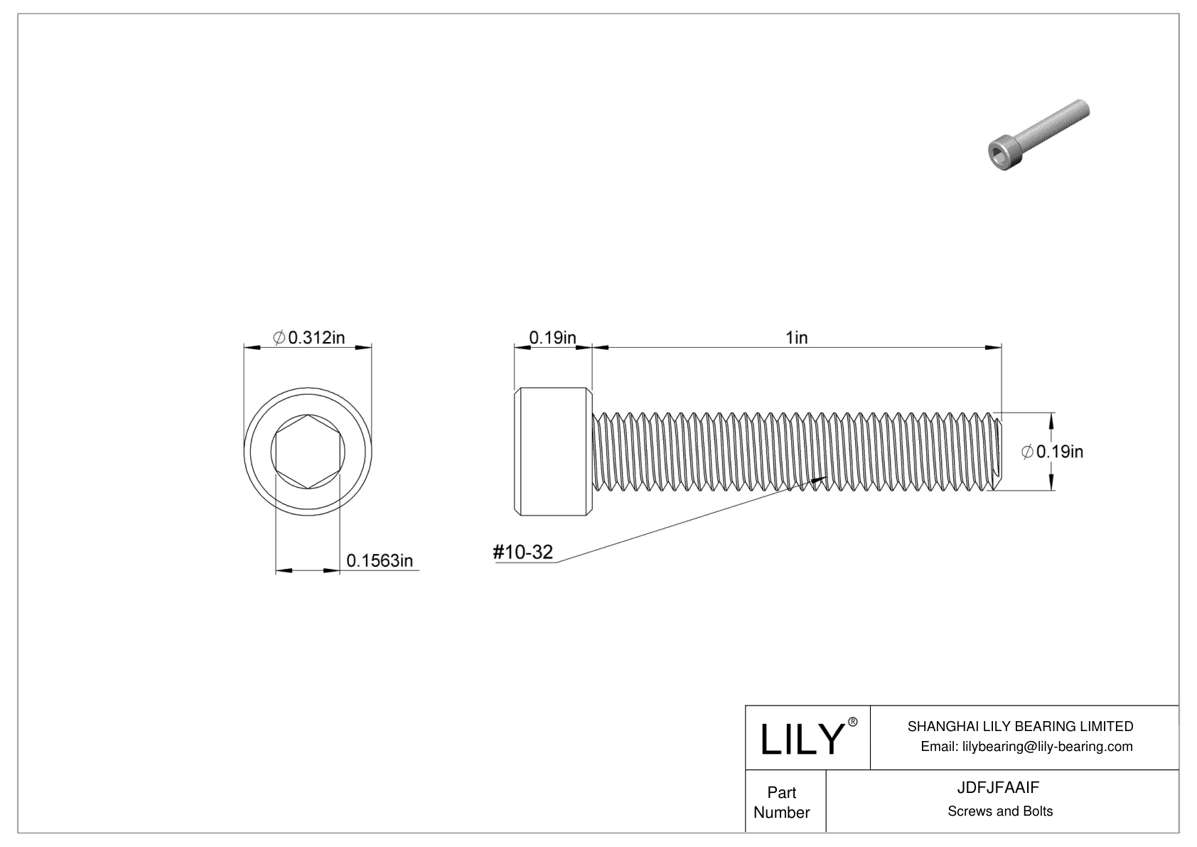 JDFJFAAIF Tornillos de cabeza cilíndrica de acero inoxidable 18-8 cad drawing