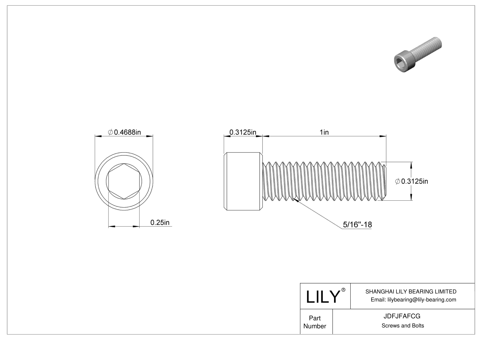 JDFJFAFCG 18-8 不锈钢内六角螺钉 cad drawing