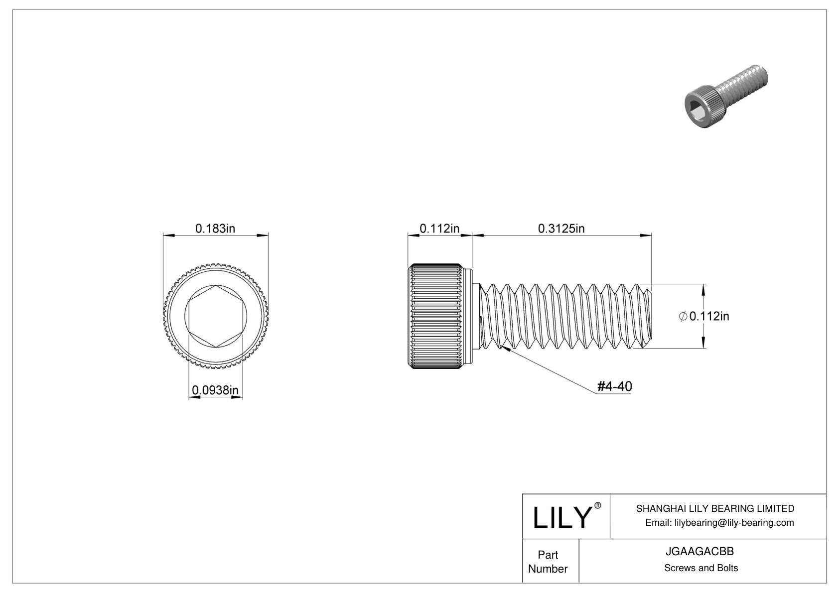 JGAAGACBB 18-8 不锈钢内六角螺钉 cad drawing