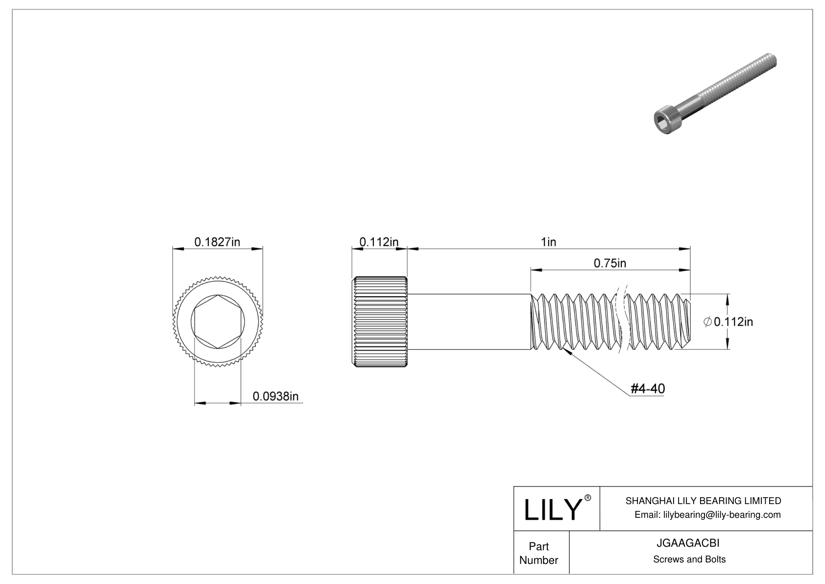 JGAAGACBI 18-8 不锈钢内六角螺钉 cad drawing