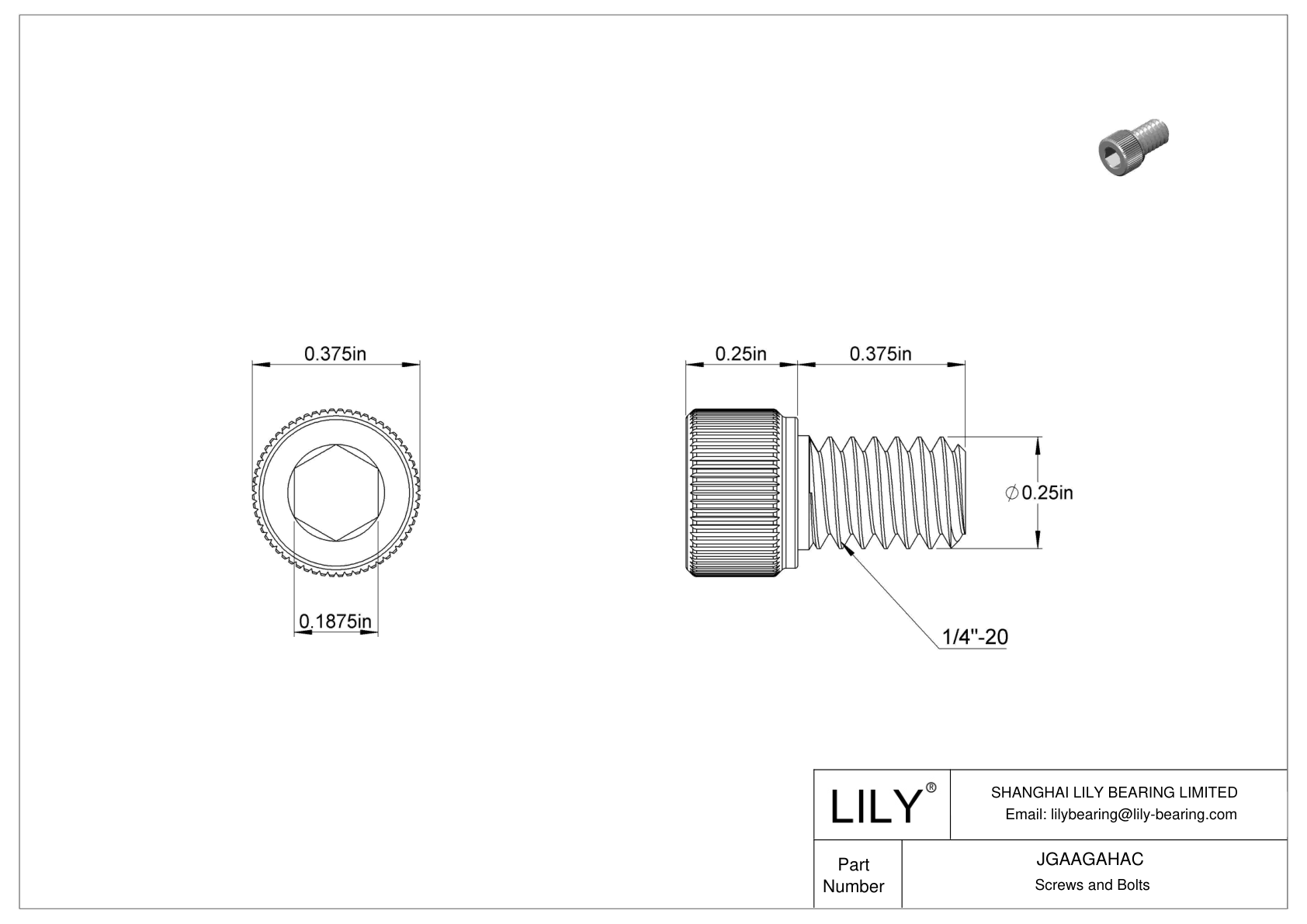 JGAAGAHAC 18-8 不锈钢内六角螺钉 cad drawing