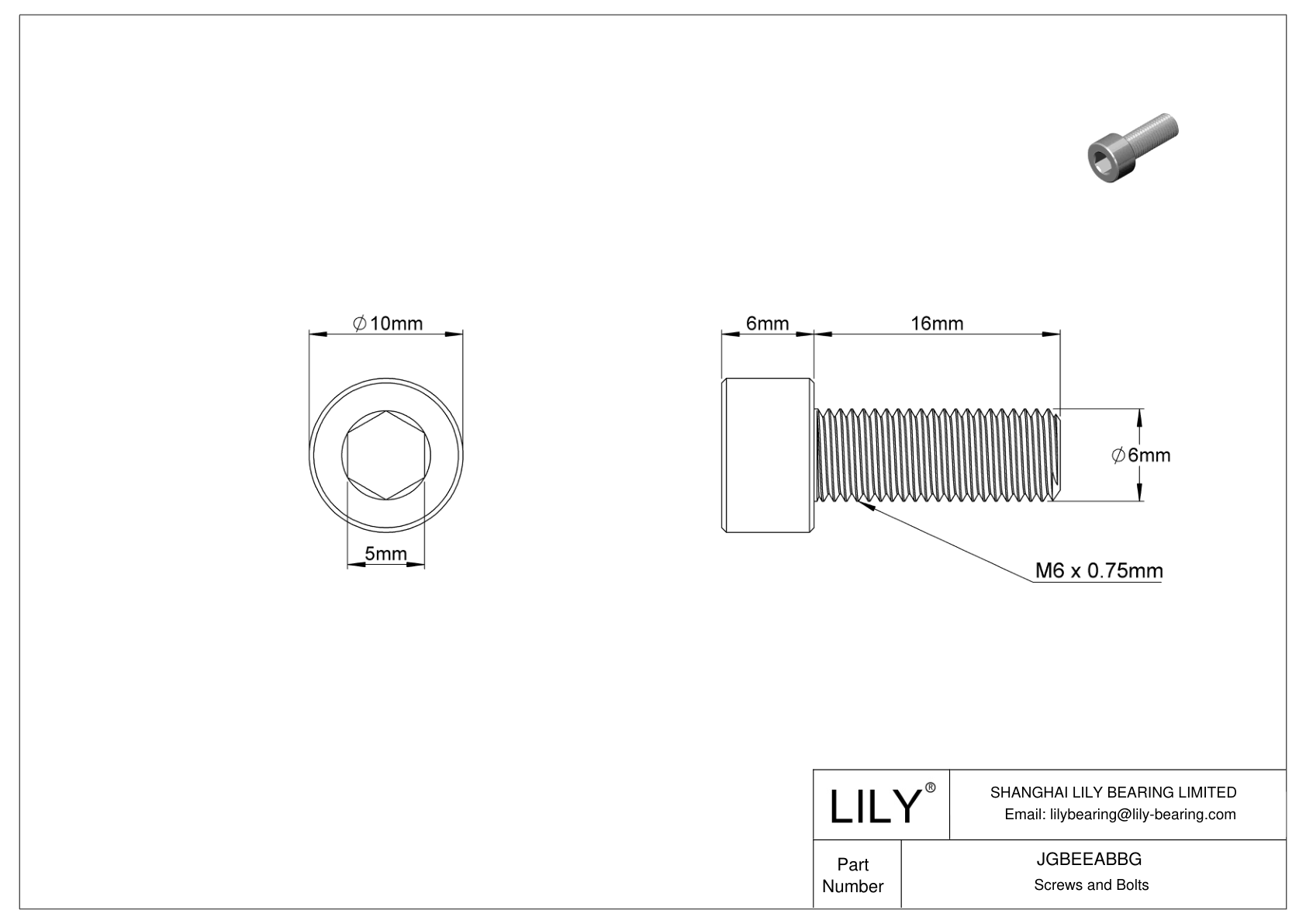 JGBEEABBG Tornillos de cabeza cilíndrica de acero aleado cad drawing