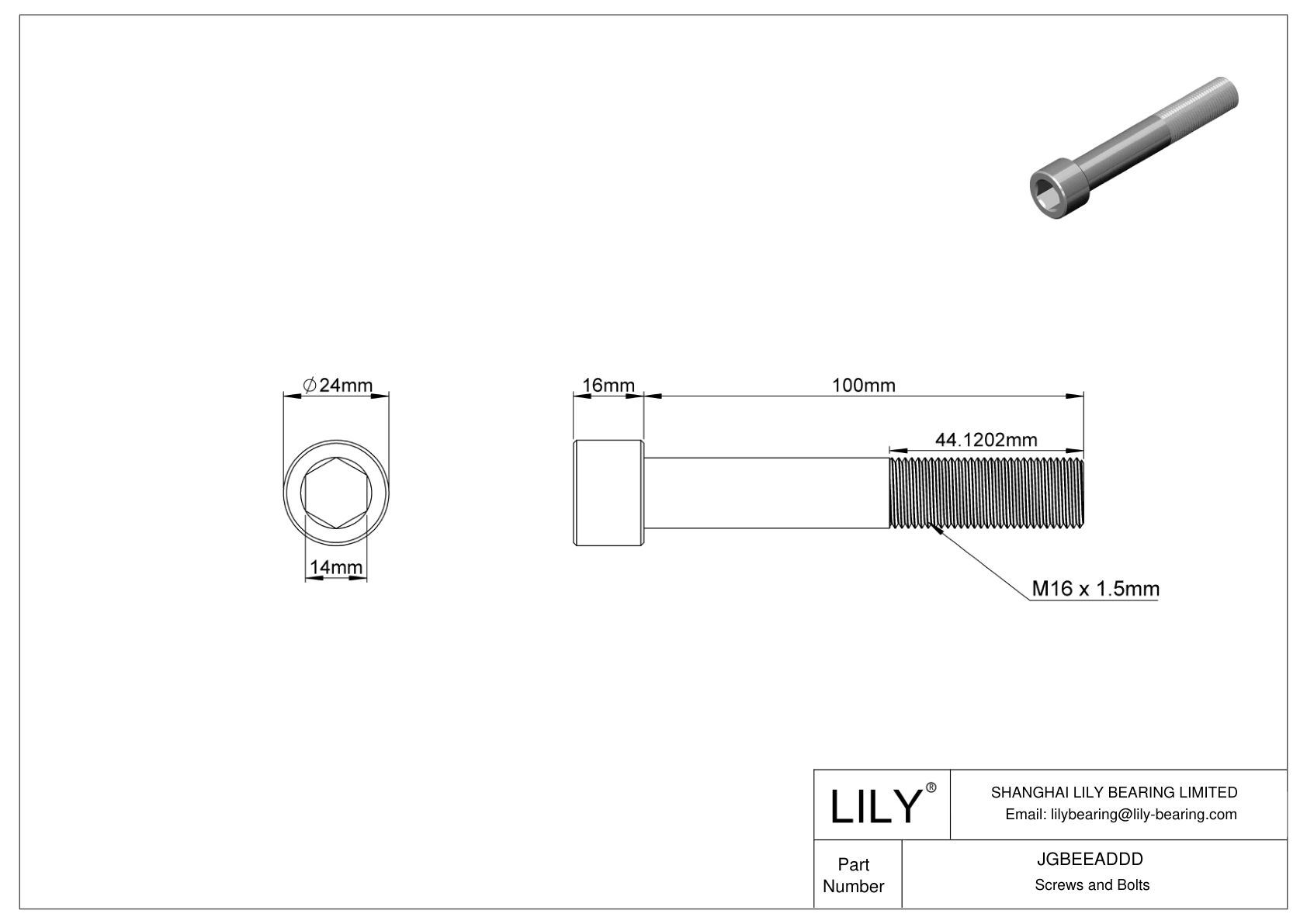 JGBEEADDD Tornillos de cabeza cilíndrica de acero aleado cad drawing