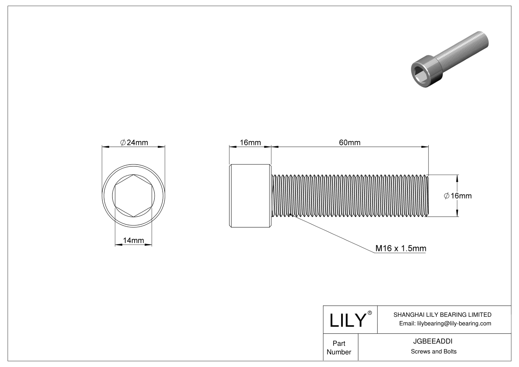 JGBEEADDI 合金钢内六角螺钉 cad drawing