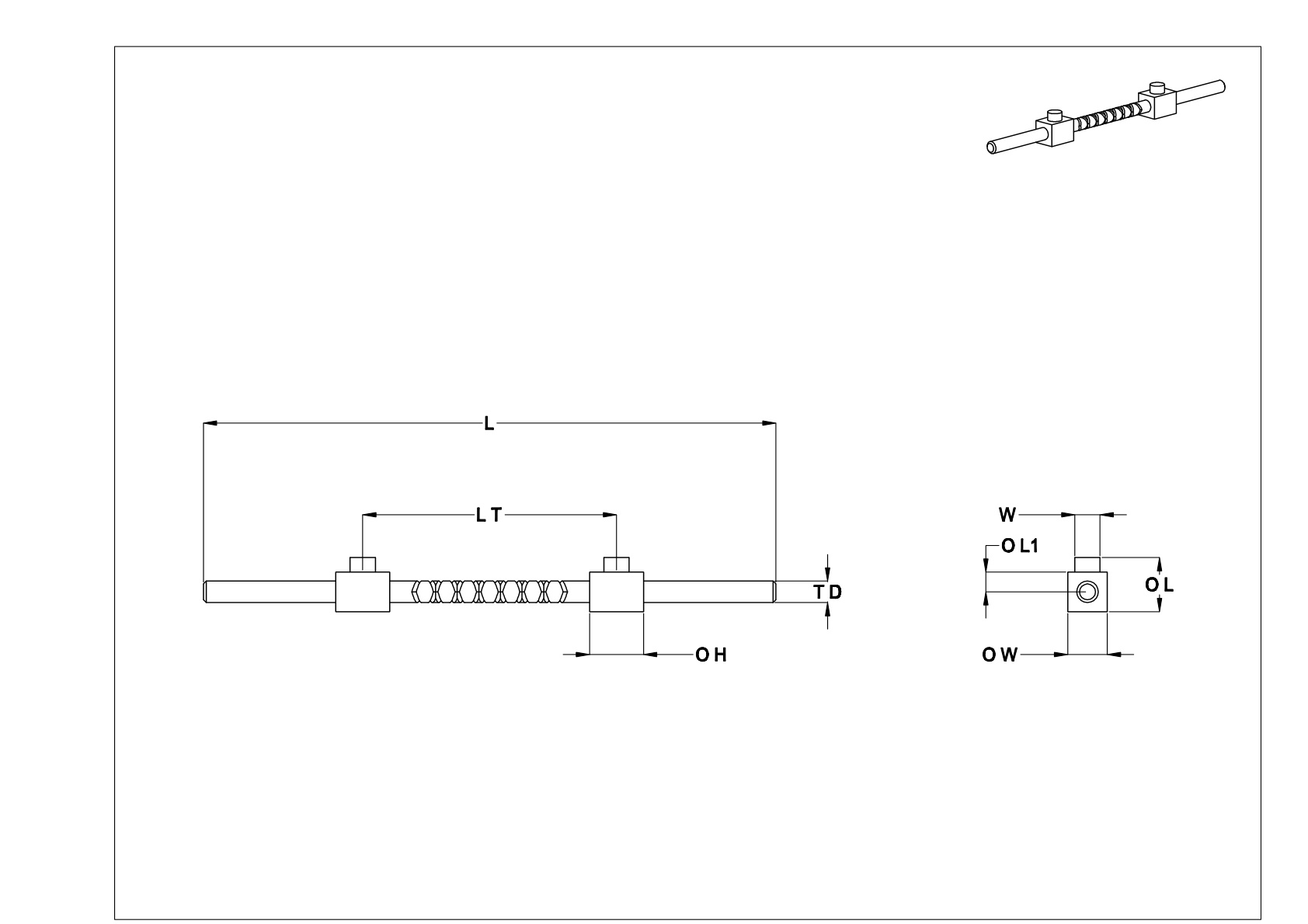 JHICFABBA Self-Reversing Lead Screws and Nuts cad drawing