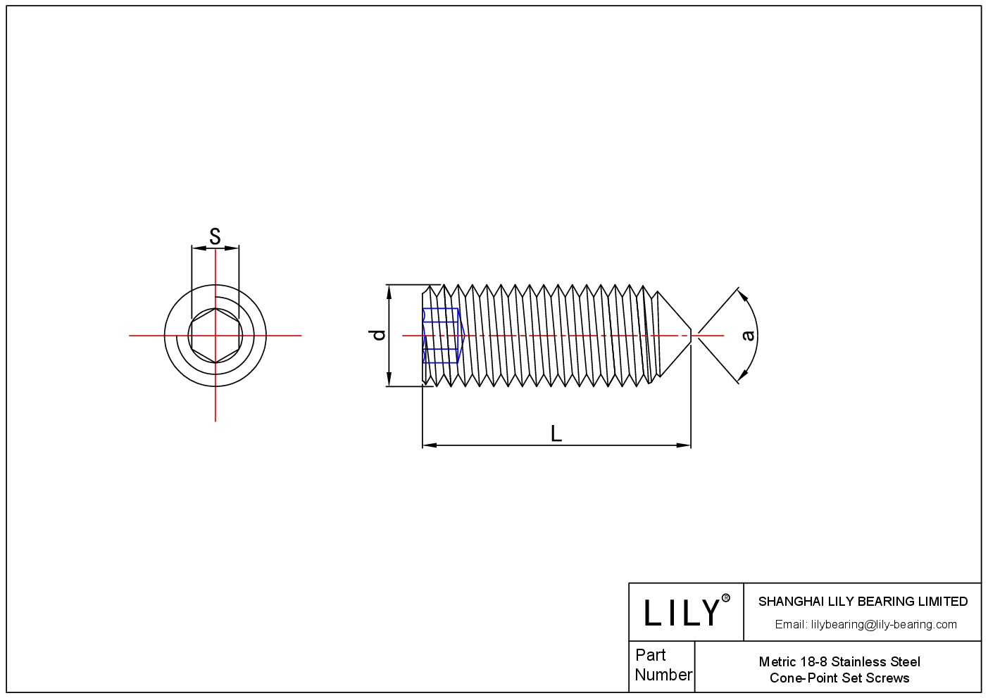 JBCBHABDA 公制 18-8 不锈钢圆锥端紧定螺钉 cad drawing