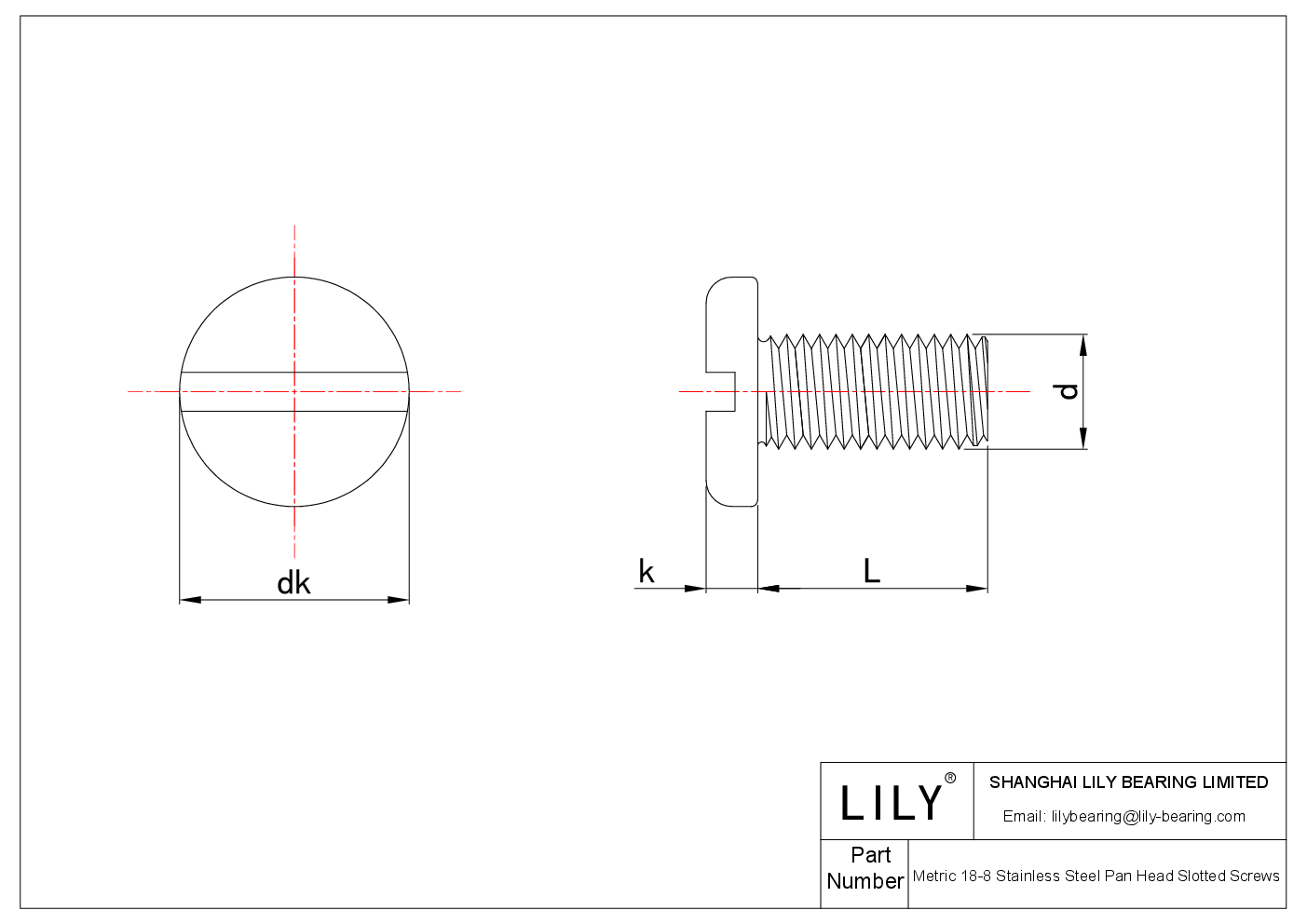 JBCAAABDC 公制 18-8 不锈钢盘头开槽螺钉 cad drawing