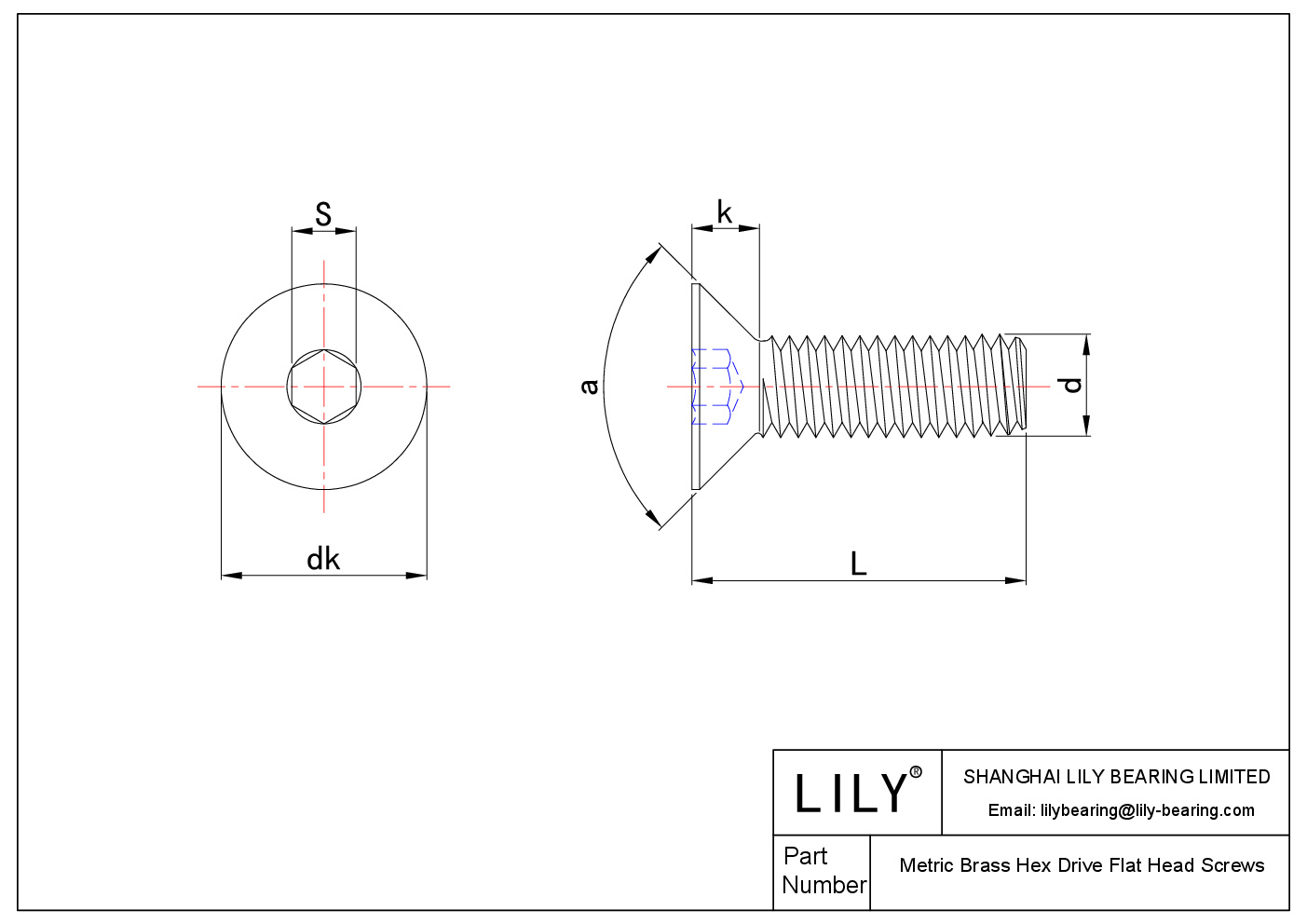 JHFJFAEFA 公制黄铜六角驱动平头螺钉 cad drawing