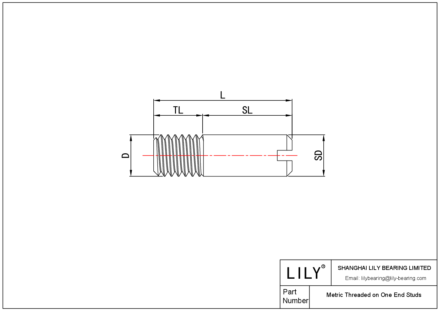 JHEJDABDG Metric Partially Threaded Studs cad drawing