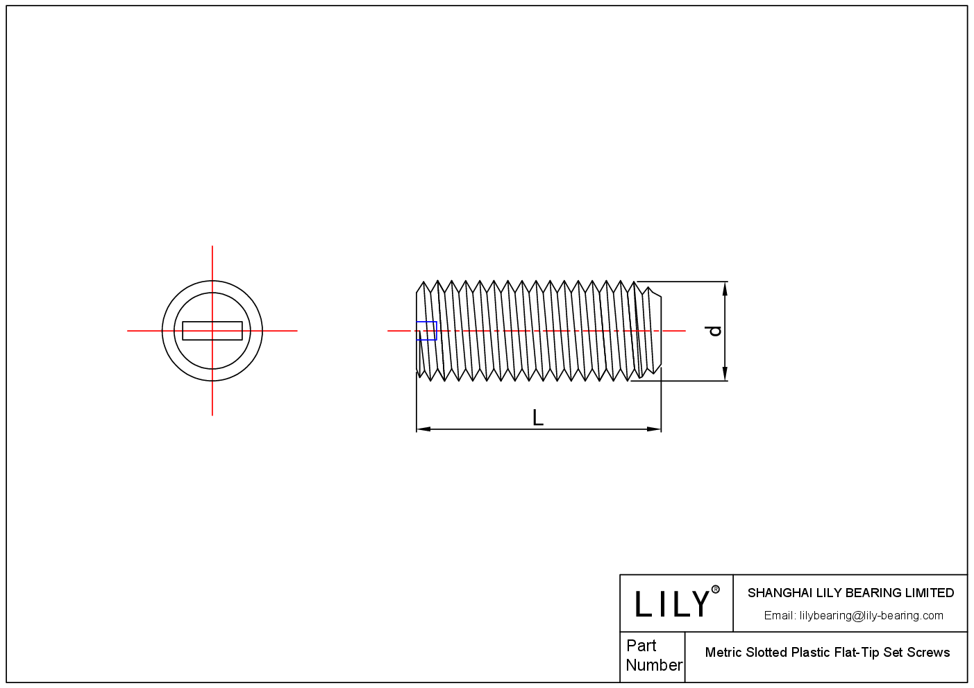 JFIGCABDD 公制开槽塑料平端紧定螺钉 cad drawing