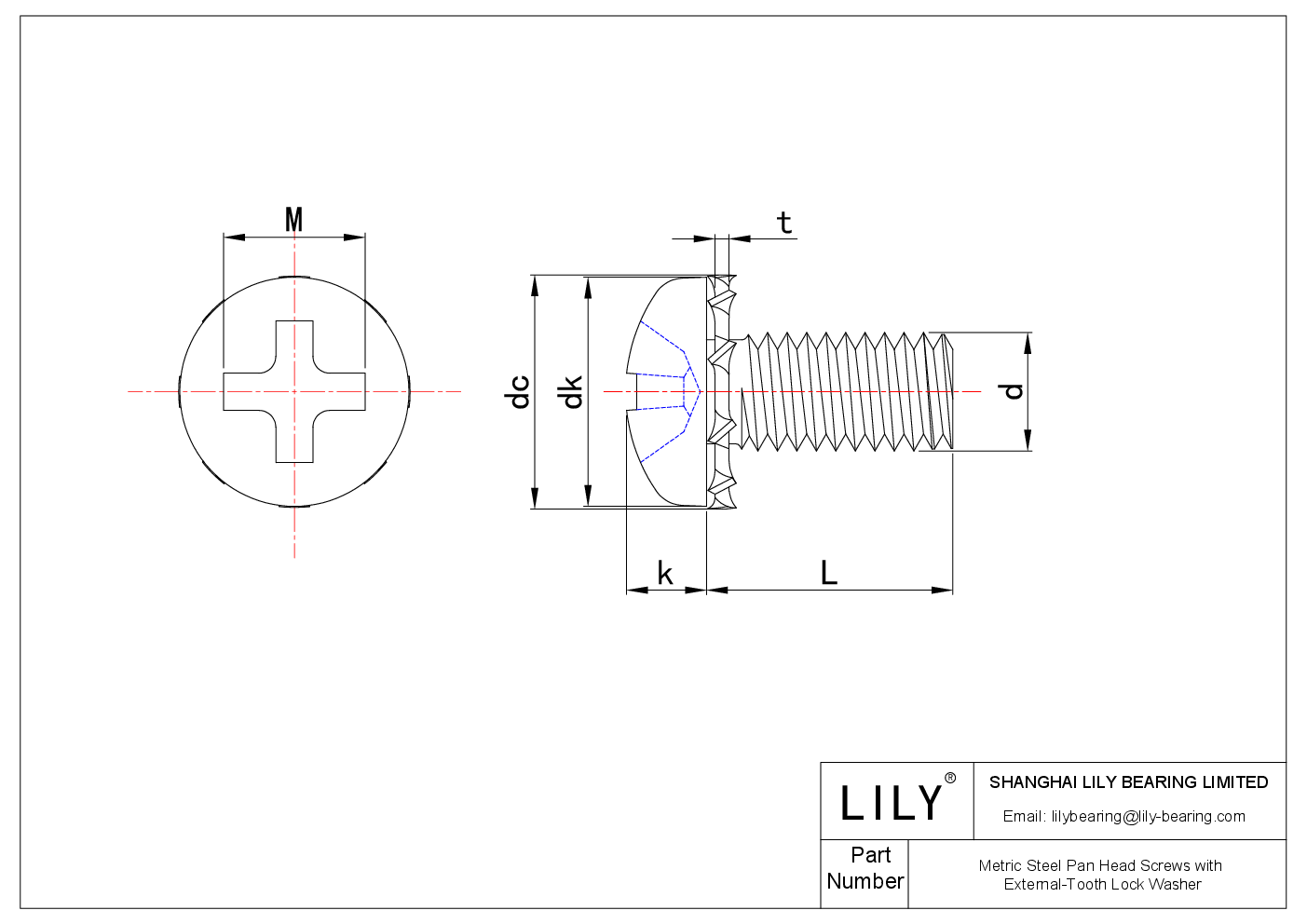 JAEACAHAB 公制盘头螺钉（带外齿锁紧垫圈 cad drawing