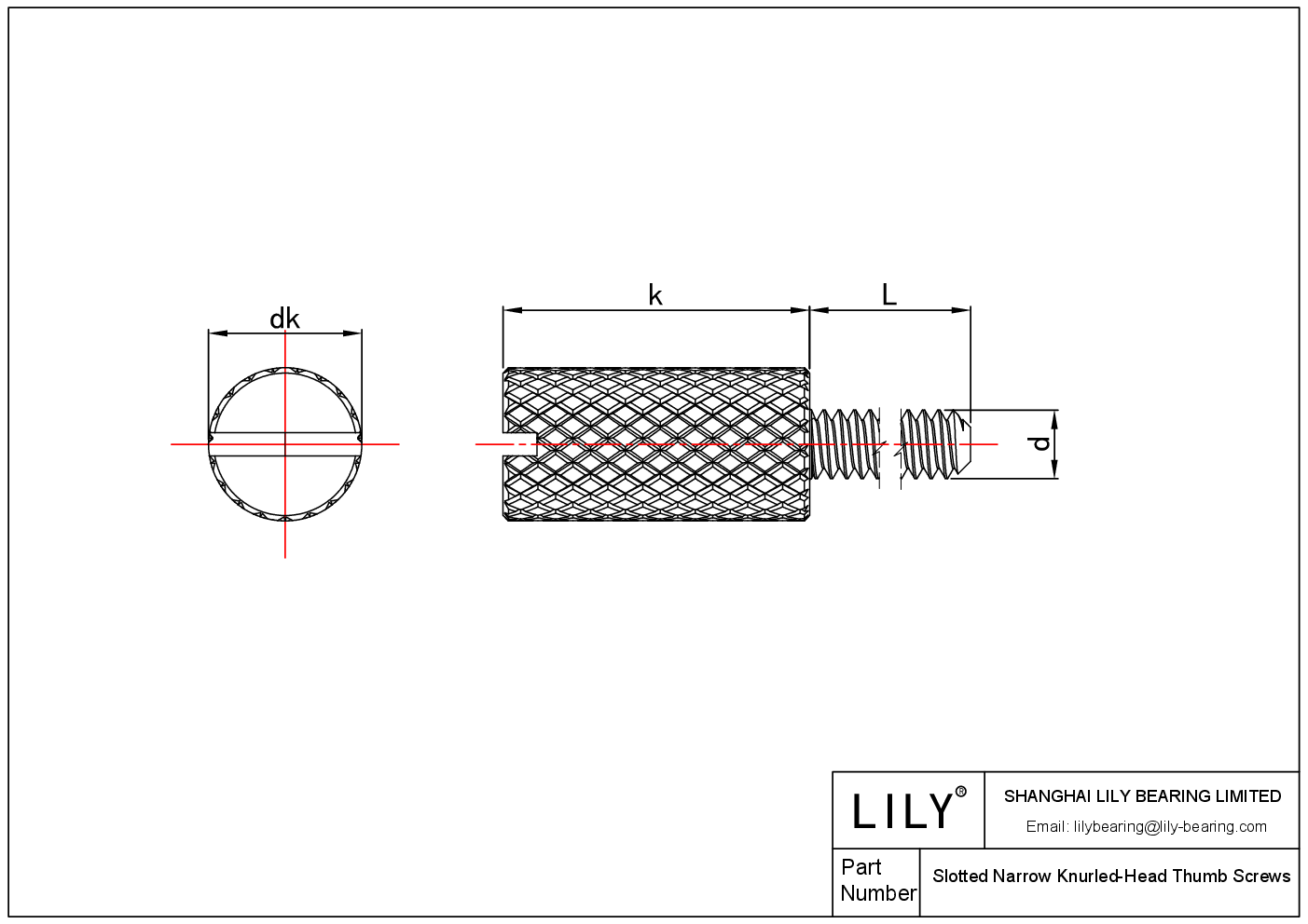 JBHEGAJBC Slotted Narrow Knurled-HeadThumb Screws cad drawing