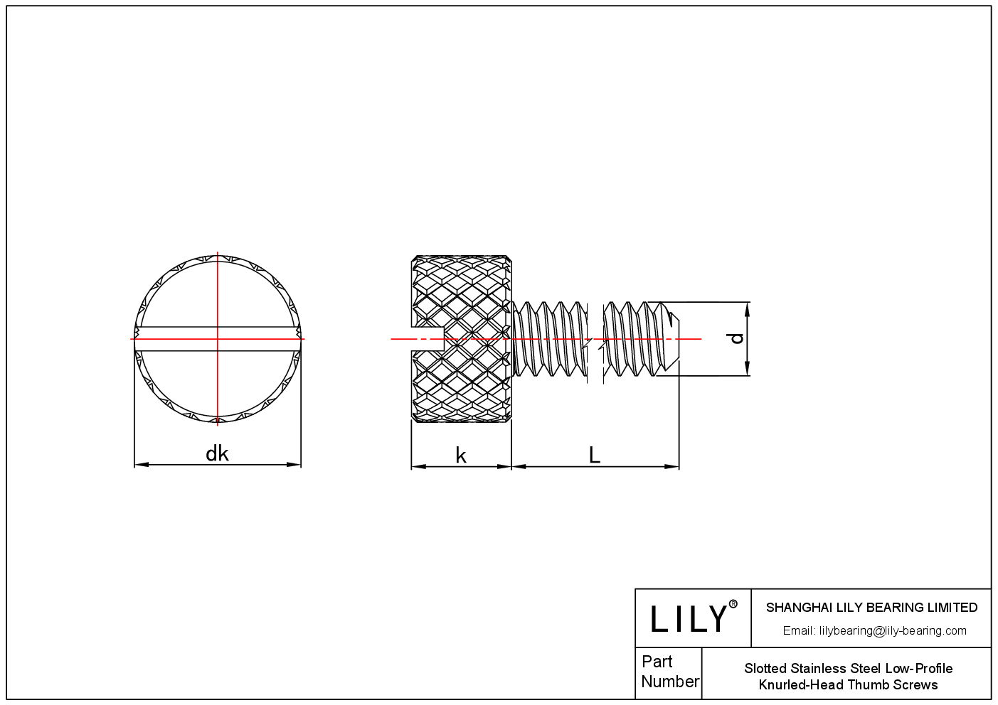 JBHEGAHIE 开槽不锈钢扁平滚花头拇指螺钉 cad drawing