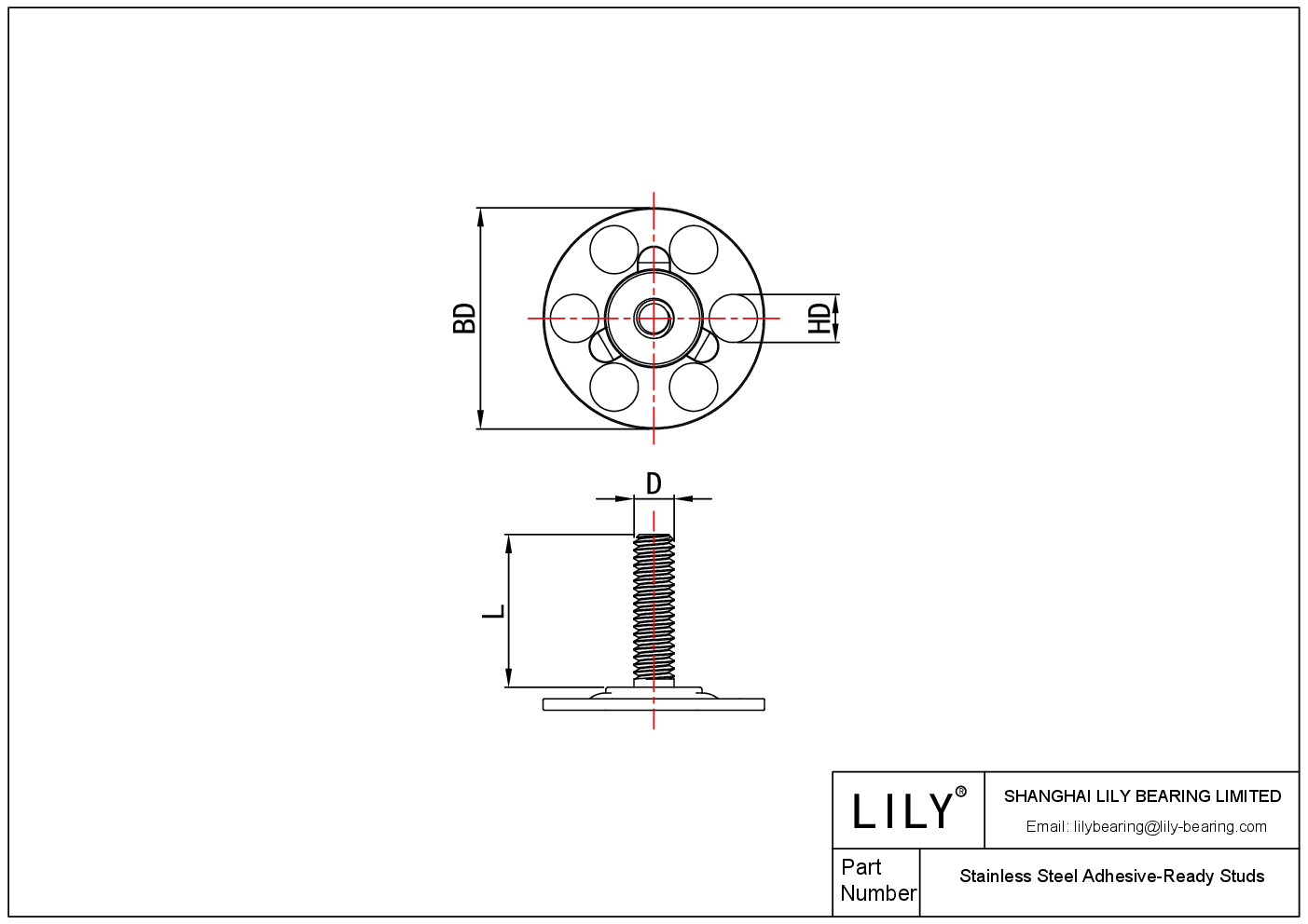 JHFJAAIJD Espárragos adhesivos de acero inoxidable cad drawing