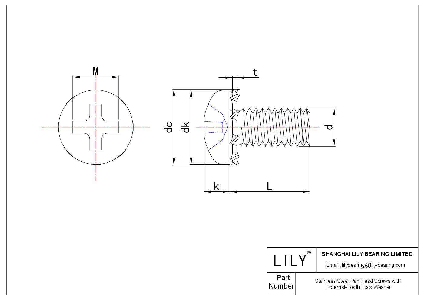 JFDEFAEDI 带外齿锁紧垫圈的不锈钢盘头螺钉 cad drawing