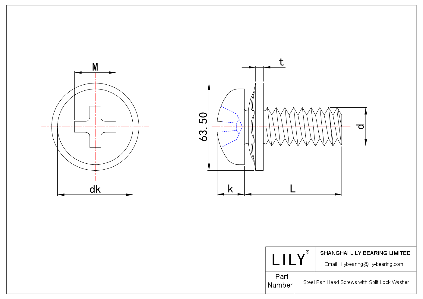 JDEAFABJG 带分锁垫圈的钢质盘头螺钉 cad drawing