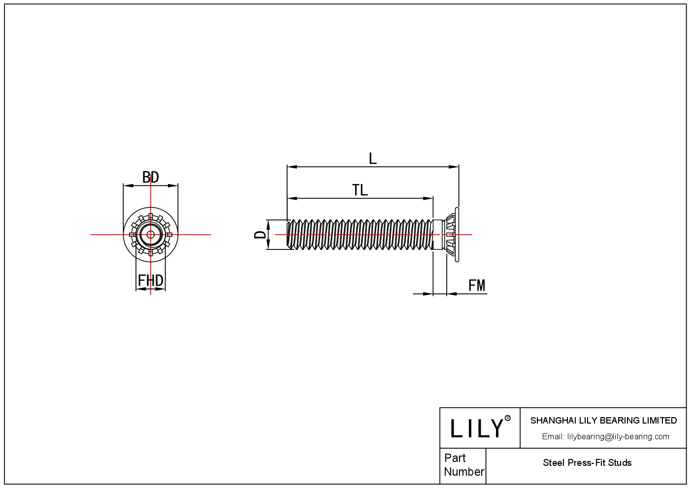 JDFIAAAAG 压入式钢螺柱 cad drawing