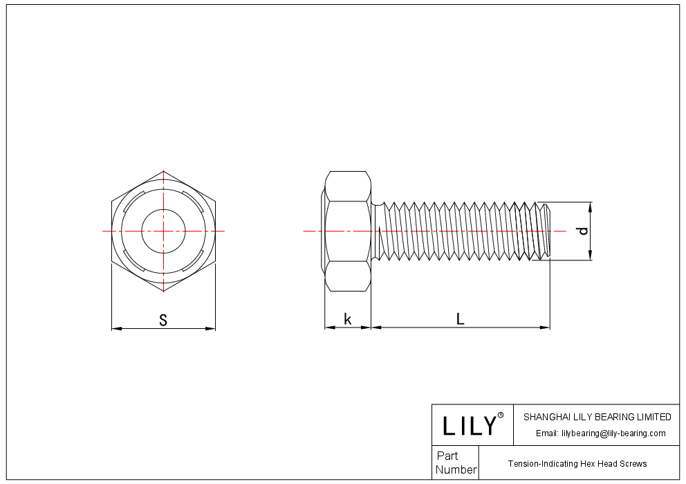 JDHDEADDA 张力指示六角头螺钉 cad drawing