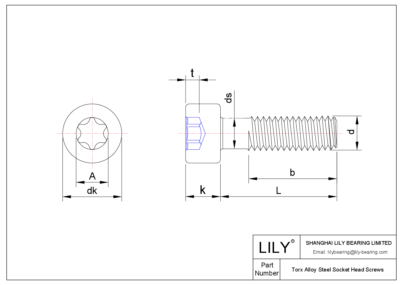 JCGBAABJE 梅花头合金钢内六角螺钉 cad drawing