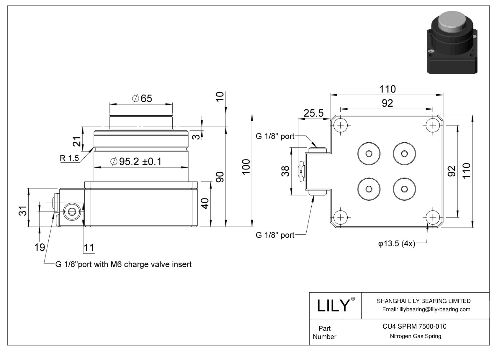 CU4 SPRM 7500-010 CU4 SPRM cad drawing