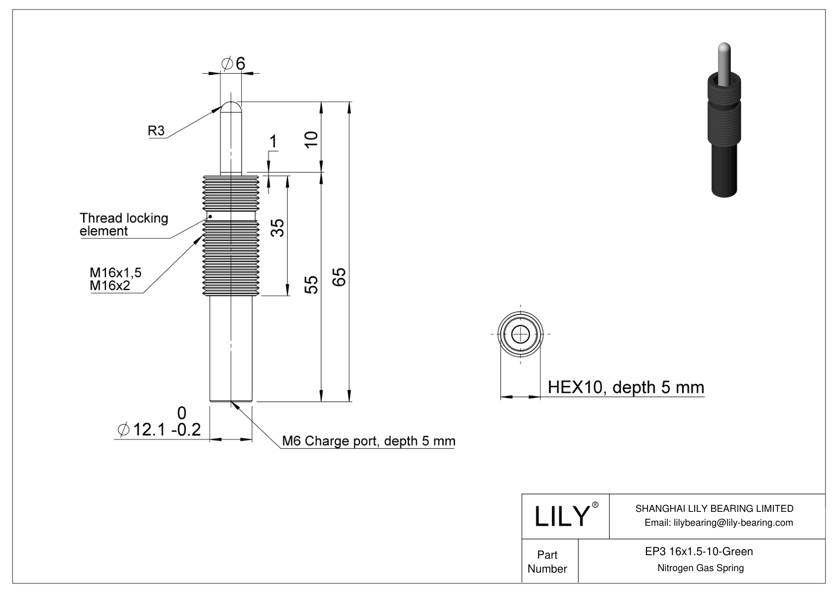 EP3 16x1.5-10-Green EP cad drawing