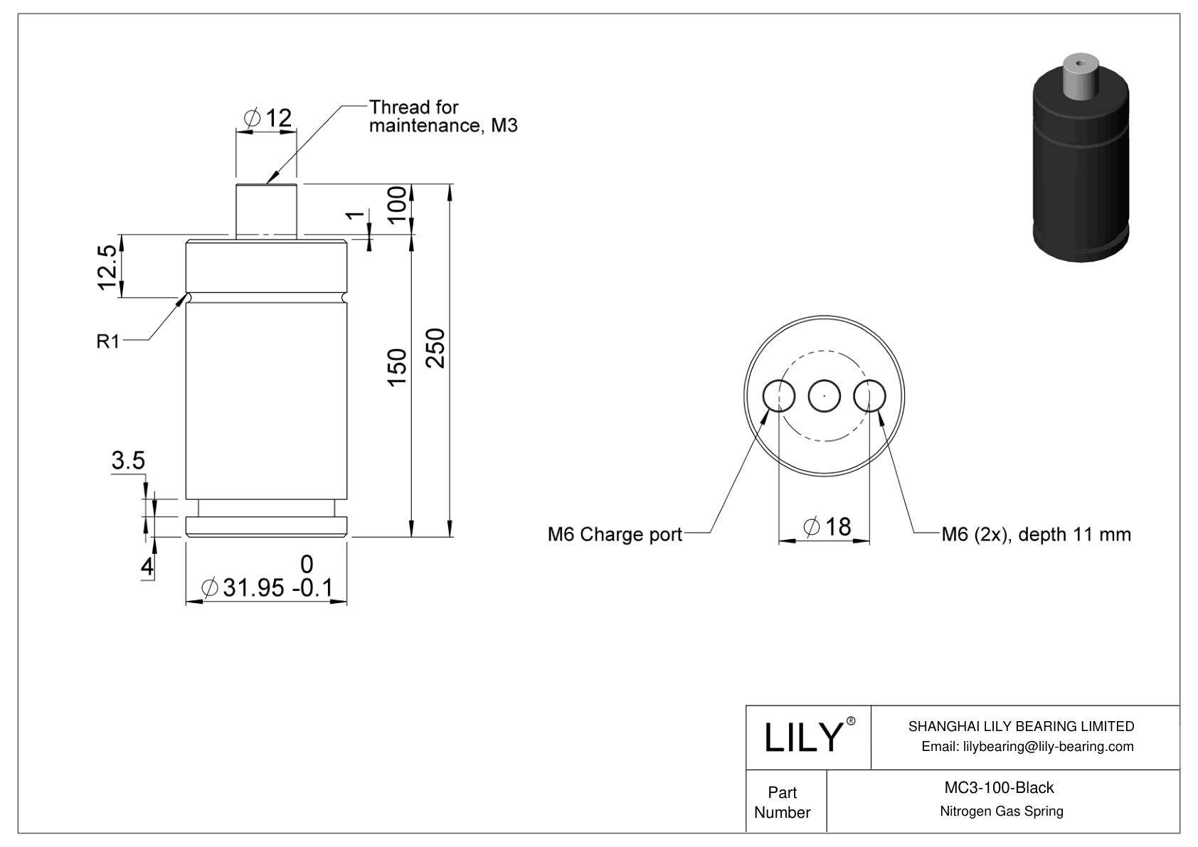 MC3-100-Black M cad drawing