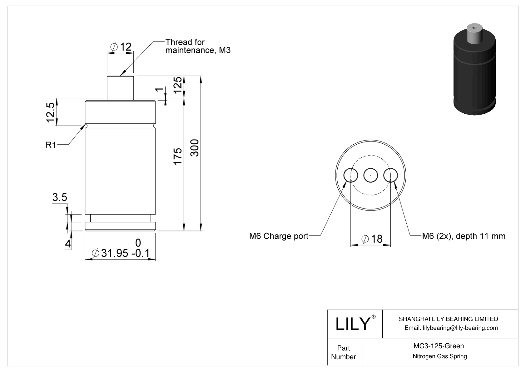 MC3-125-Green M cad drawing