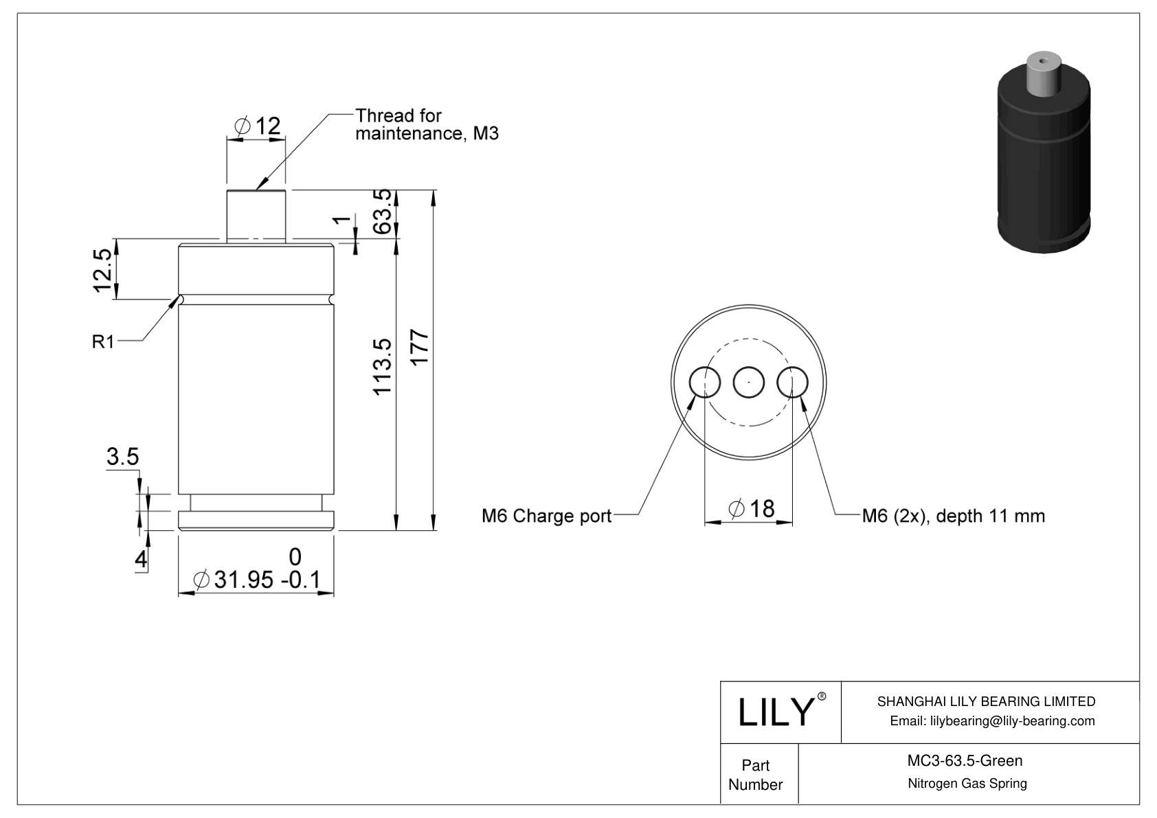 MC3-63.5-Green M cad drawing