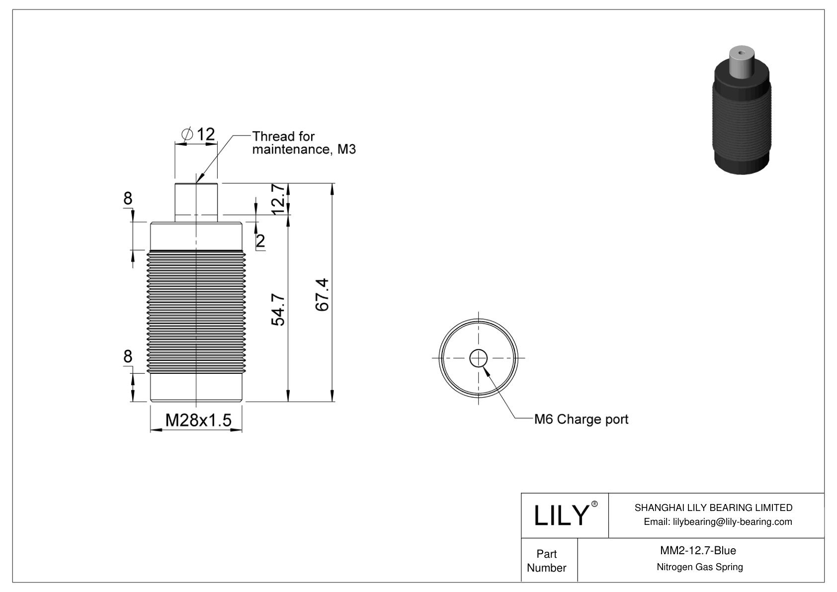 MM2-12.7-BLUE | M - KALLER | LILY Bearing