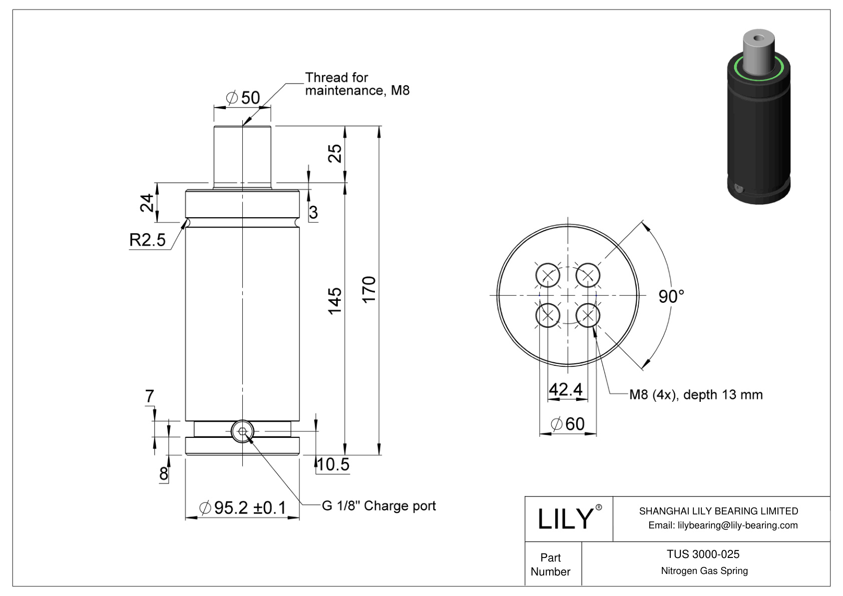 TUS 3000-025 TUS cad drawing