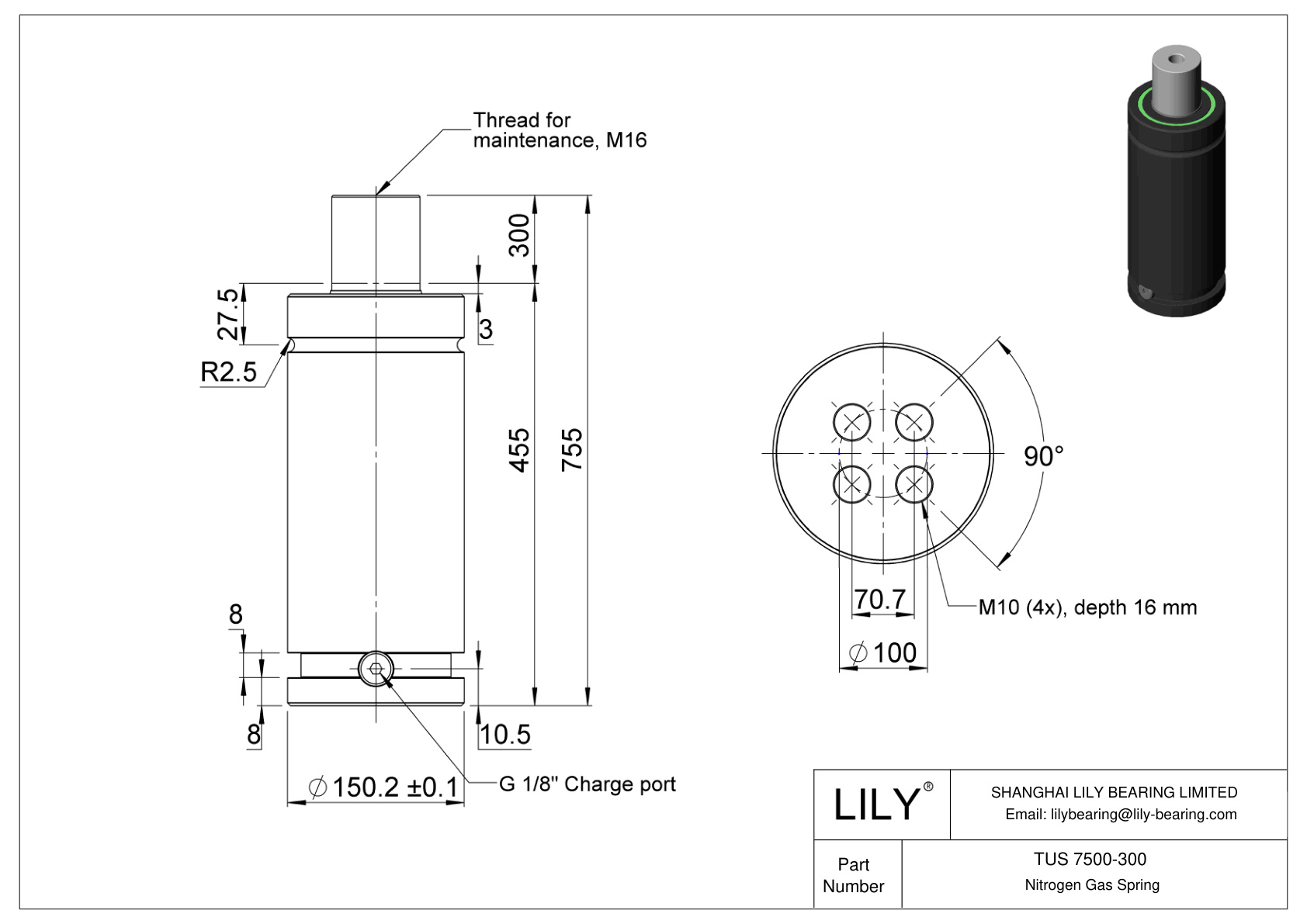 TUS 7500-300 TUS cad drawing