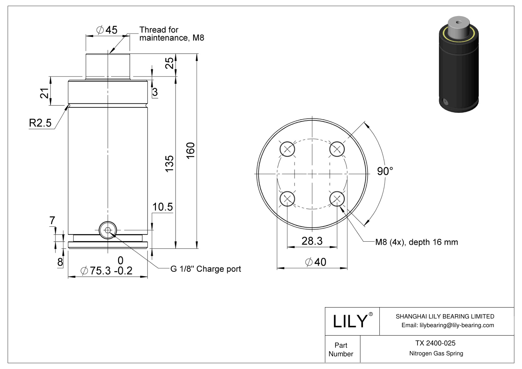 TX 2400-025 TX cad drawing