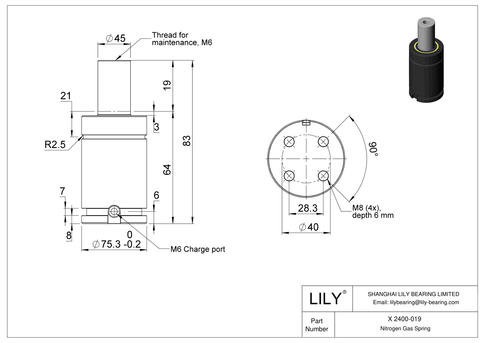 X 2400-019 X cad drawing