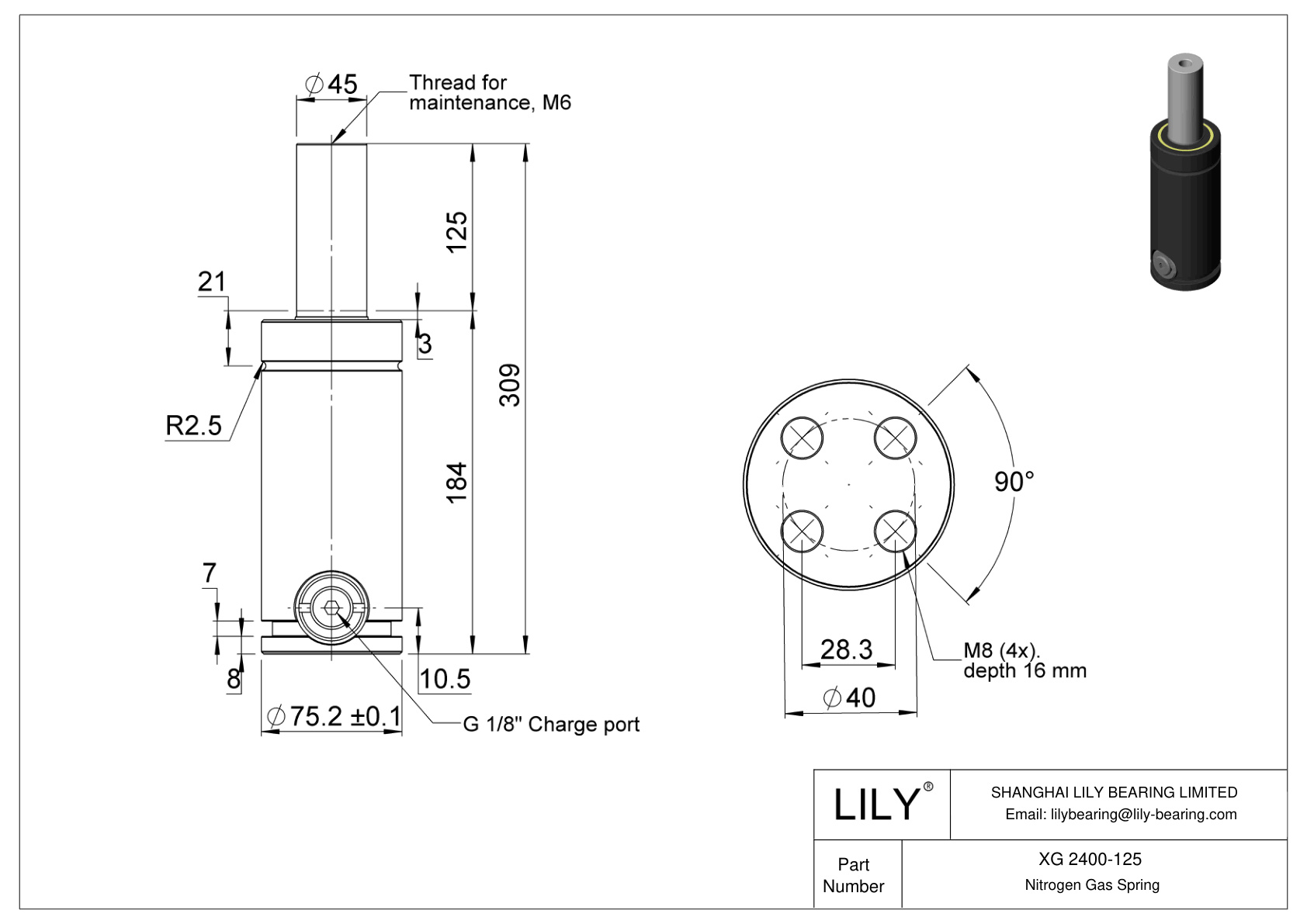 XG 2400-125 XG cad drawing