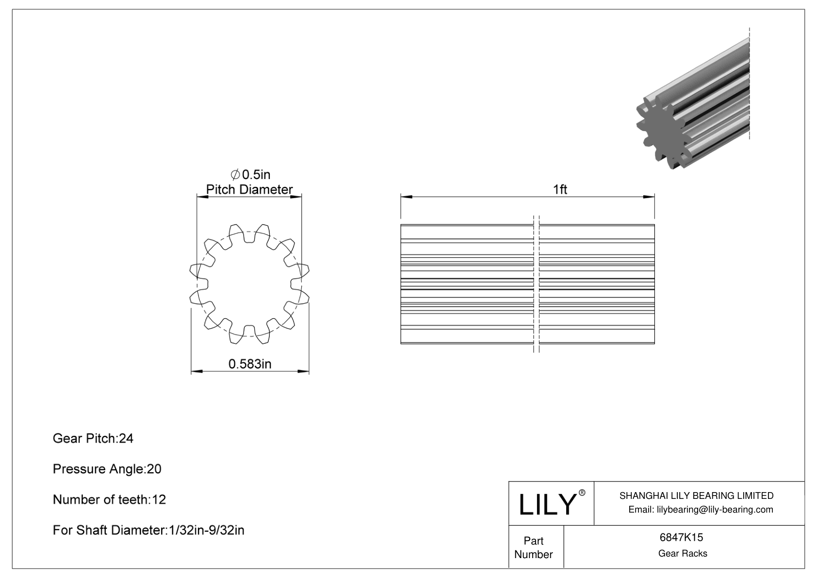 GIEHKBF Gear Rod Stock cad drawing