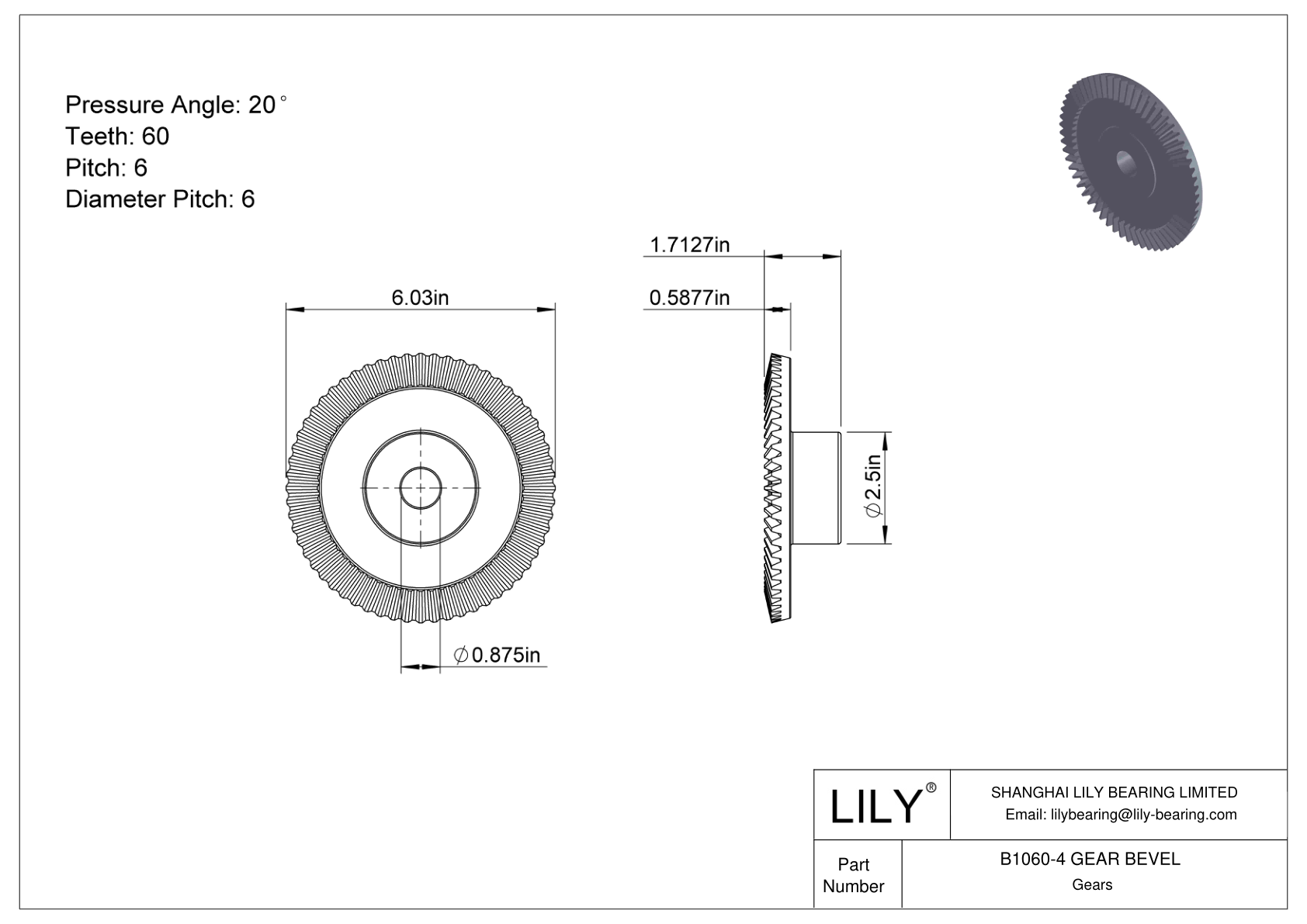 B1060-4 GEAR BEVEL 锥齿轮 cad drawing