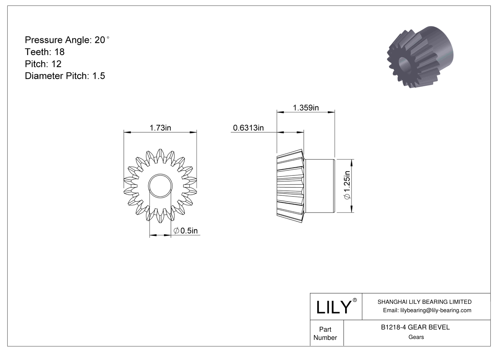 B1218-4 GEAR BEVEL Engranajes cónicos cad drawing