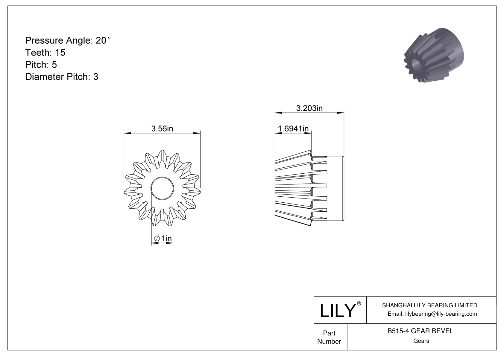 B515-4 GEAR BEVEL Engranajes cónicos cad drawing