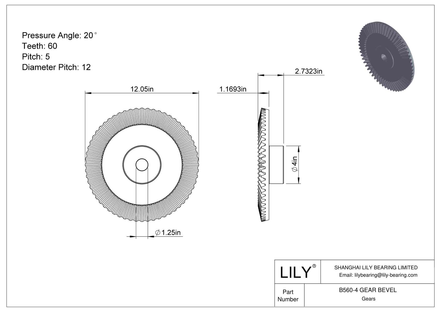 B560-4 GEAR BEVEL 锥齿轮 cad drawing