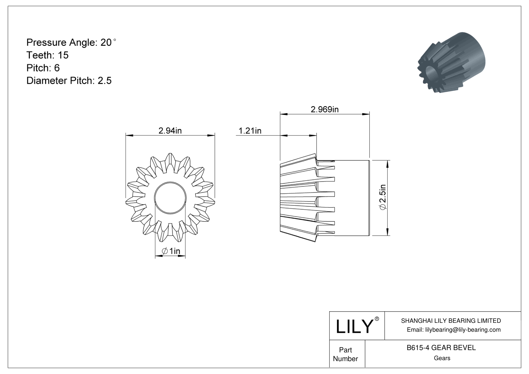 B615-4 GEAR BEVEL Engranajes cónicos cad drawing