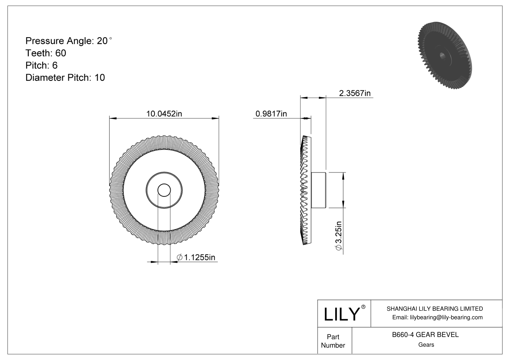 B660-4 GEAR BEVEL Engranajes cónicos cad drawing