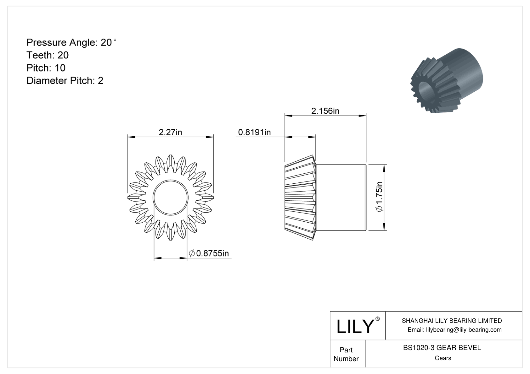 BS1020-3 GEAR BEVEL 锥齿轮 cad drawing