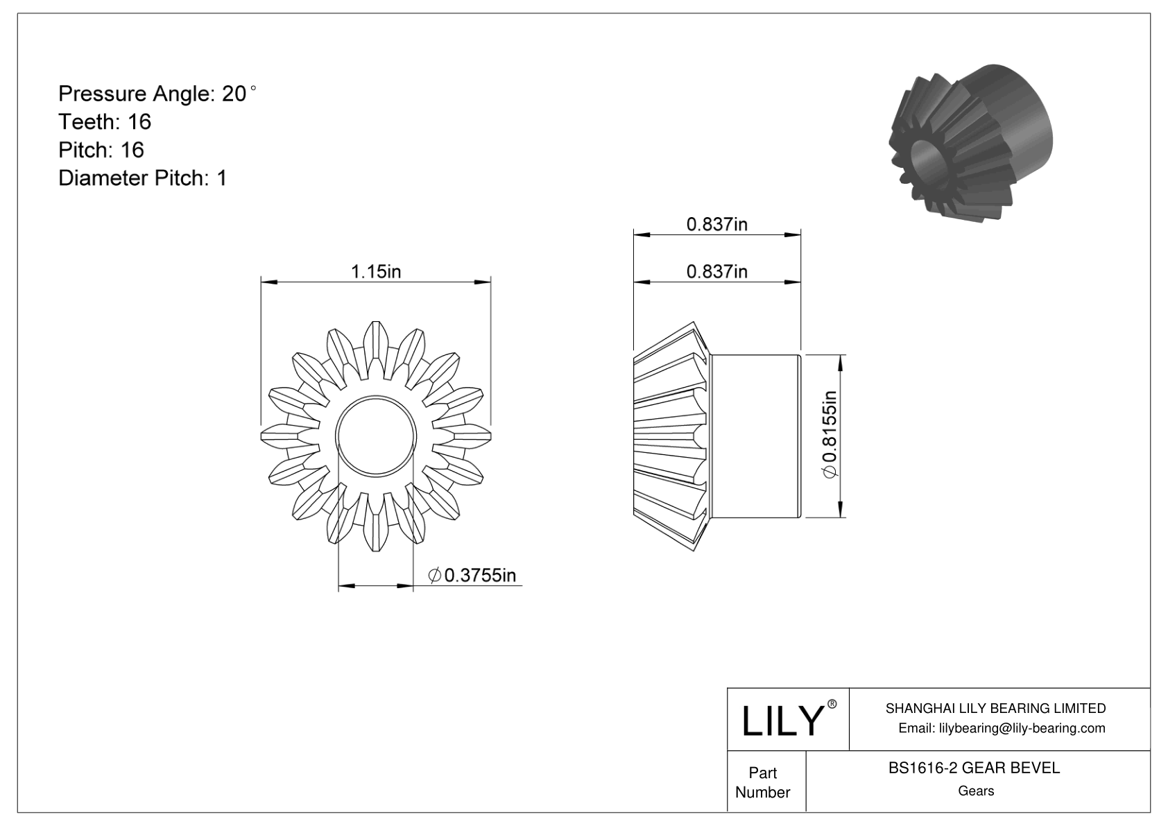 BS1616-2 GEAR BEVEL Engranajes cónicos cad drawing